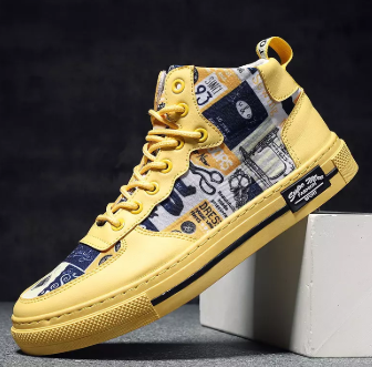 Sneaker Vintage High Top Comfort à lacets pour hommes