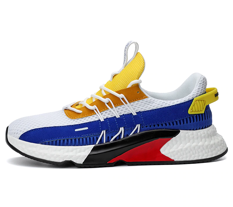 Sneaker pour hommes de style respirant de couleur mélangée à la mode décontractée