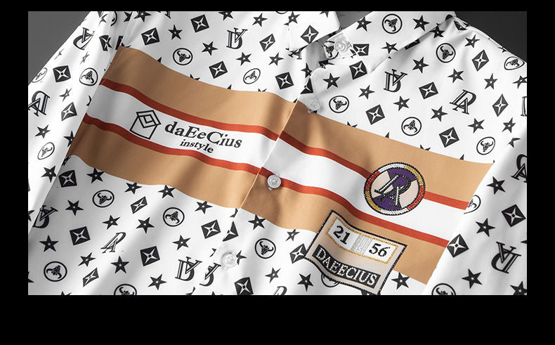 Camisa de manga larga con estampado de símbolo único