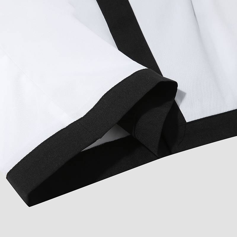 Black White Low Chest Lapel Blazer