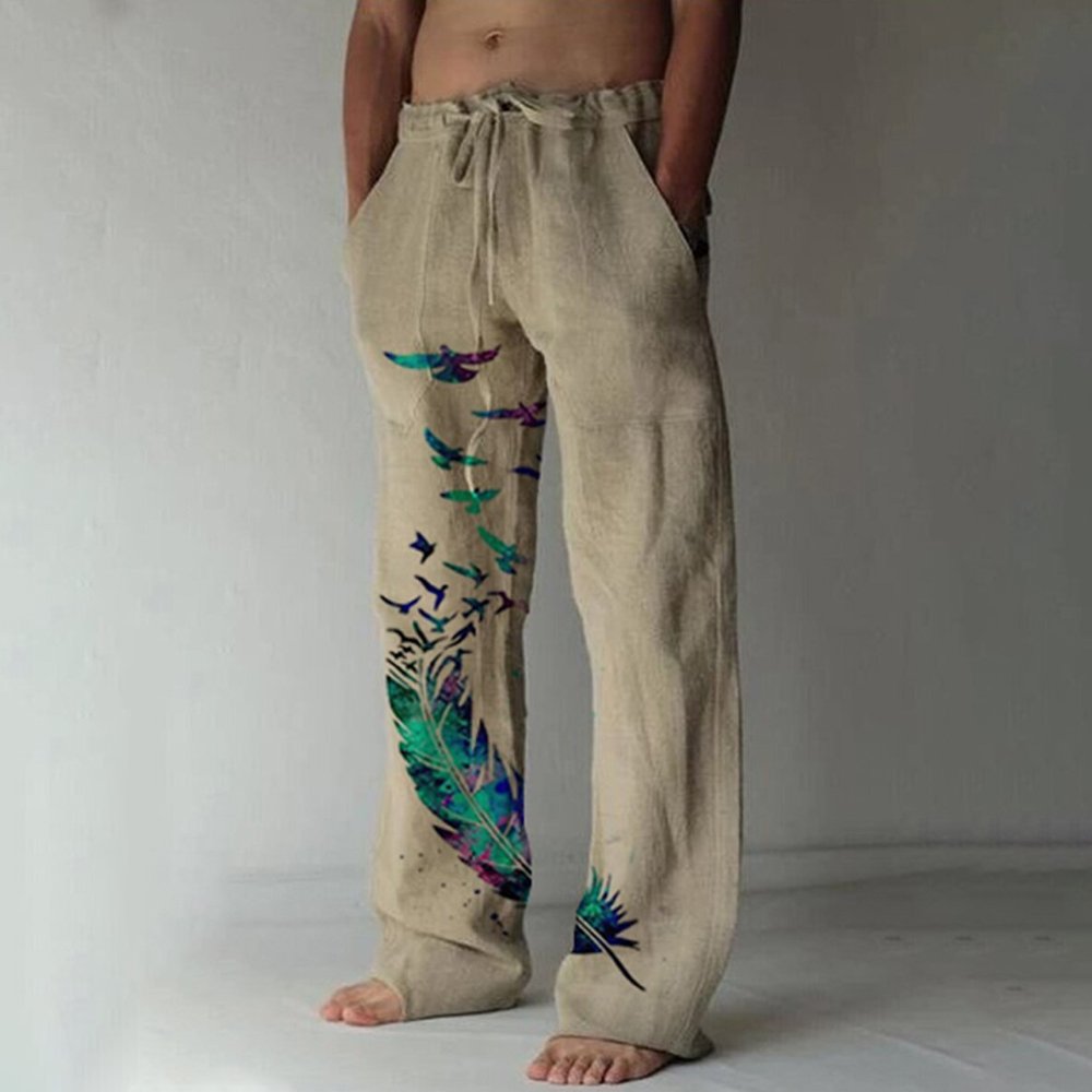 Floral Printed Drawstring Loose Pants