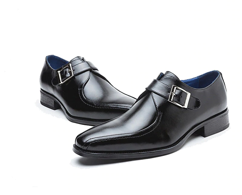 Mocasines de hombre de estilo casual de negocios con correa de hebilla sólida