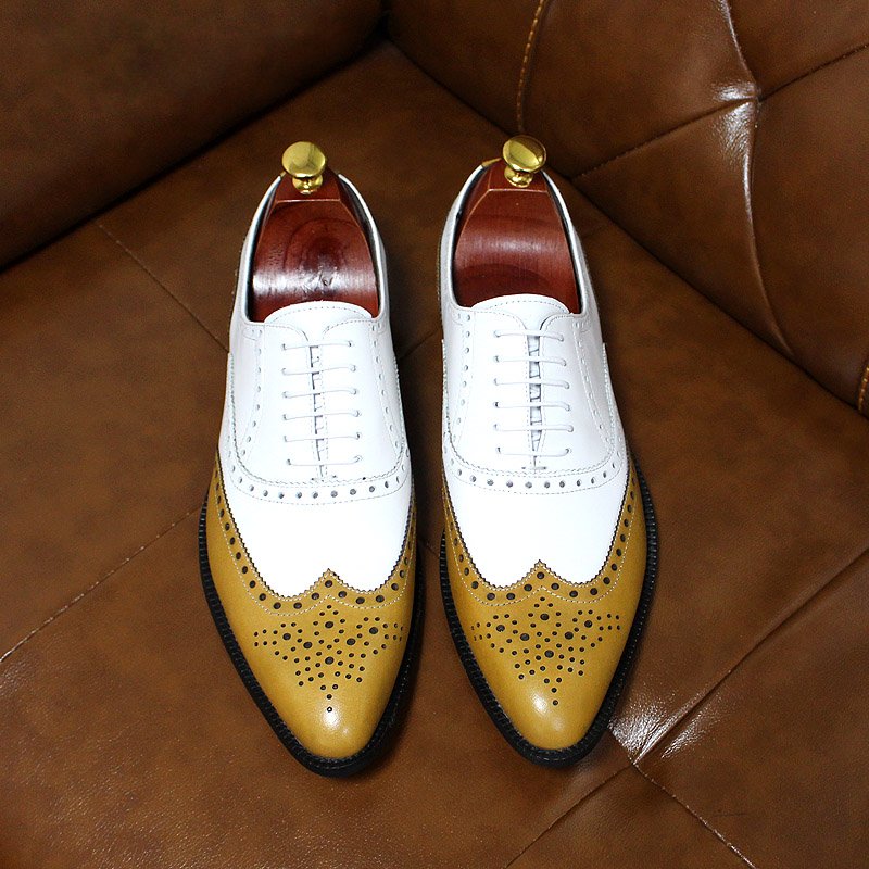 Handmade Wingtip Oxford Lace-Up Shoes