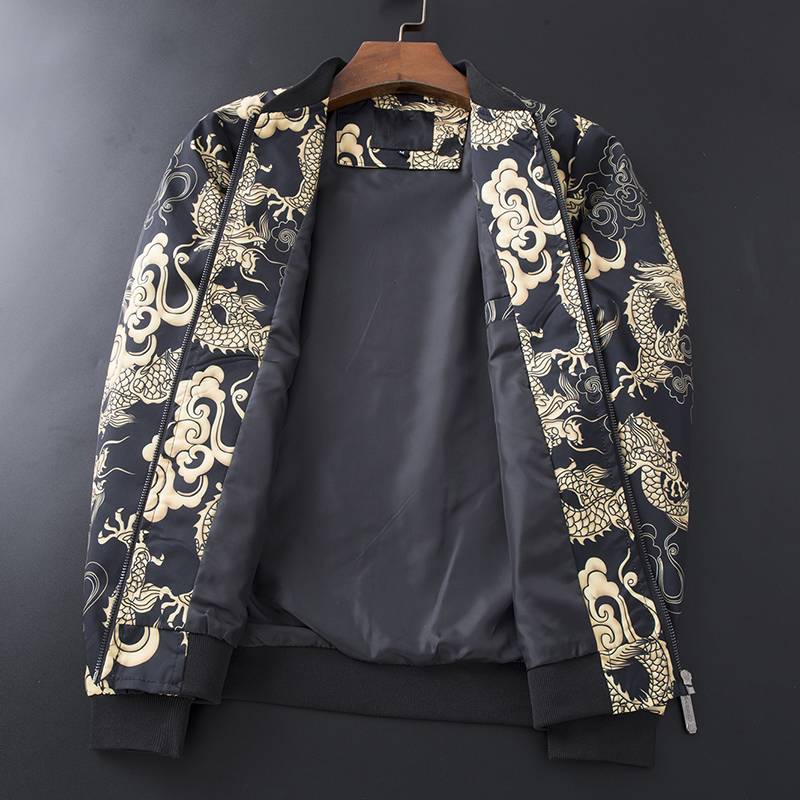 Dragon Printed Bomber Jacket