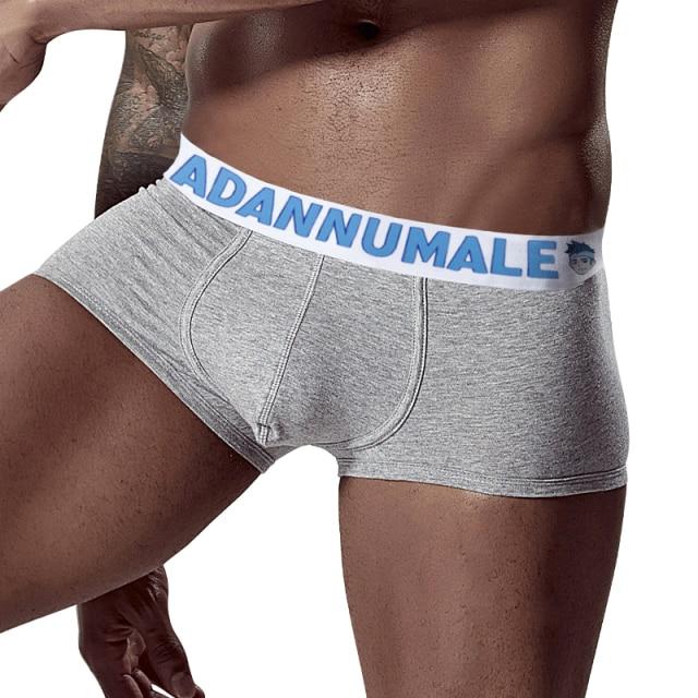 Spandex Cotton Solid Men Boxer