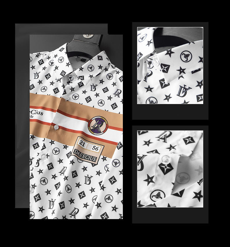 Camisa de manga larga con estampado de símbolo único
