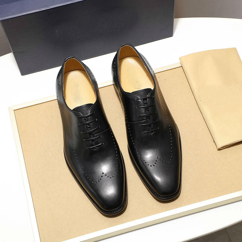 Zapatos formales simples y elegantes de Oxford Wingtip para hombre