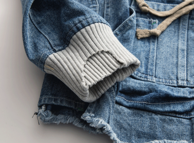 Washed Ripped Denim Patchwork Jacket