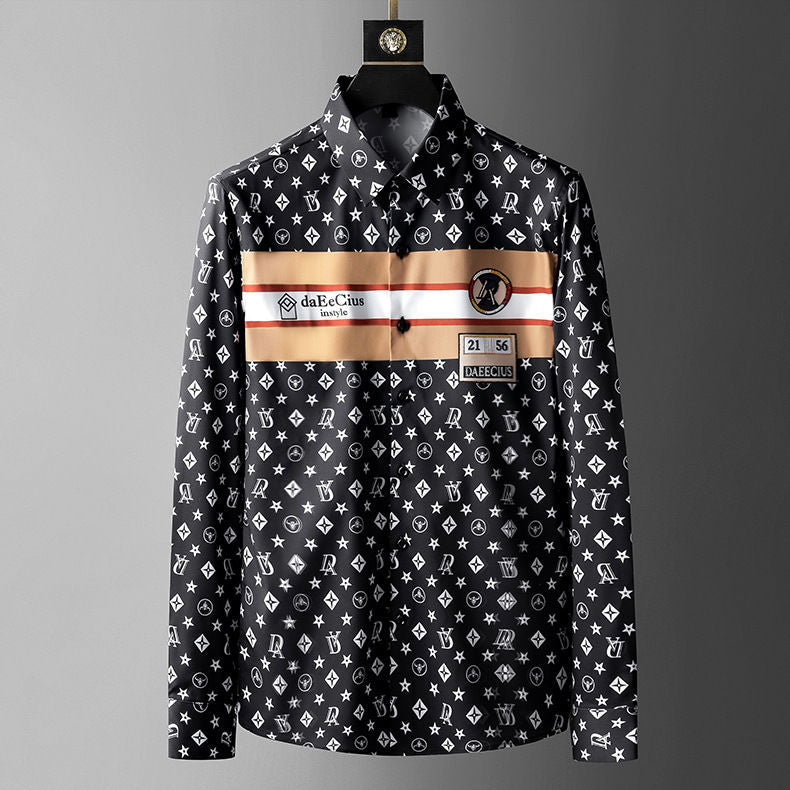 Camisa de manga larga con estampado de símbolo único