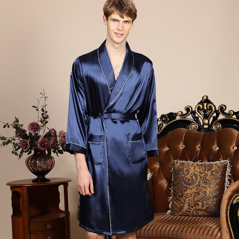 Printed Satin Loose Sleeping Robe