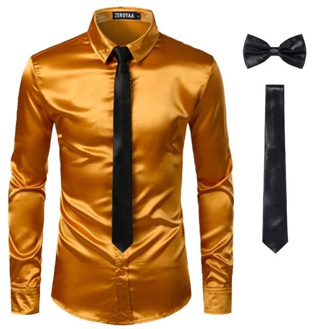 Colorful Solid Color Shirt Tie And Bowtie Sets