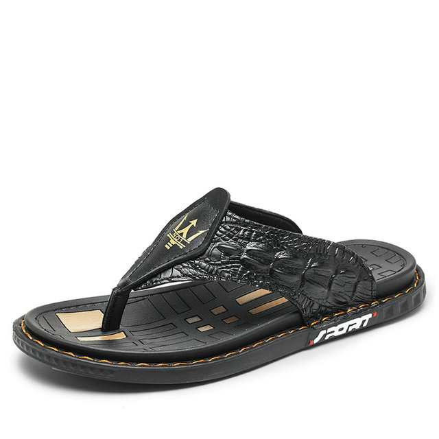 Casual Leather Men Slipper Sandal