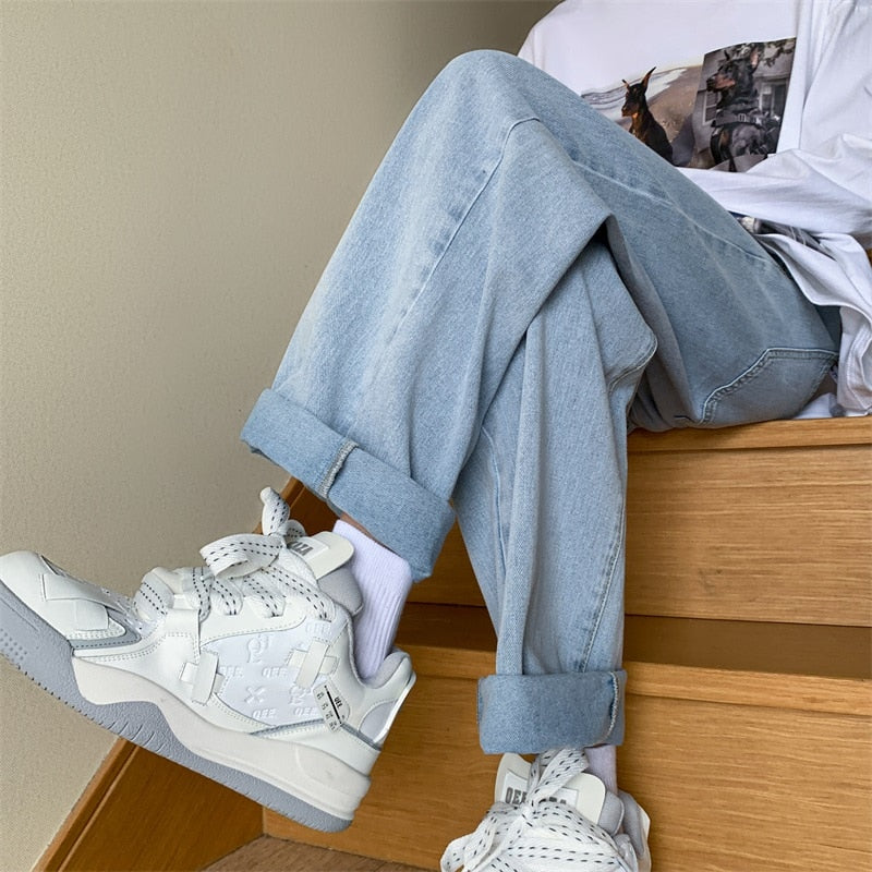 Broken Solid Elastic Waist Jeans