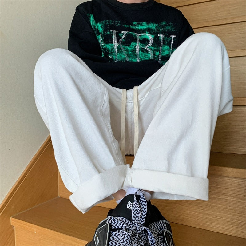 Broken Solid Elastic Waist Jeans