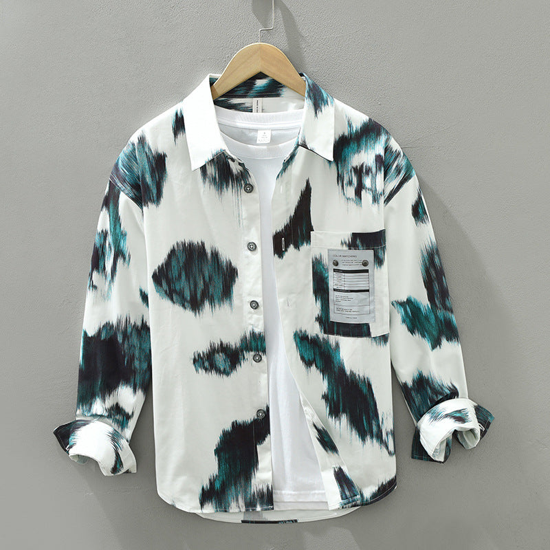 Tie-Dye Printed Pattern Cotton Shirt