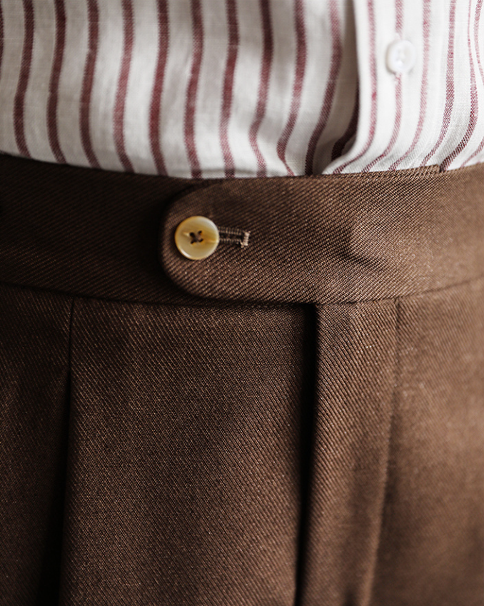 Solid Slim Fit Polyester Trousers