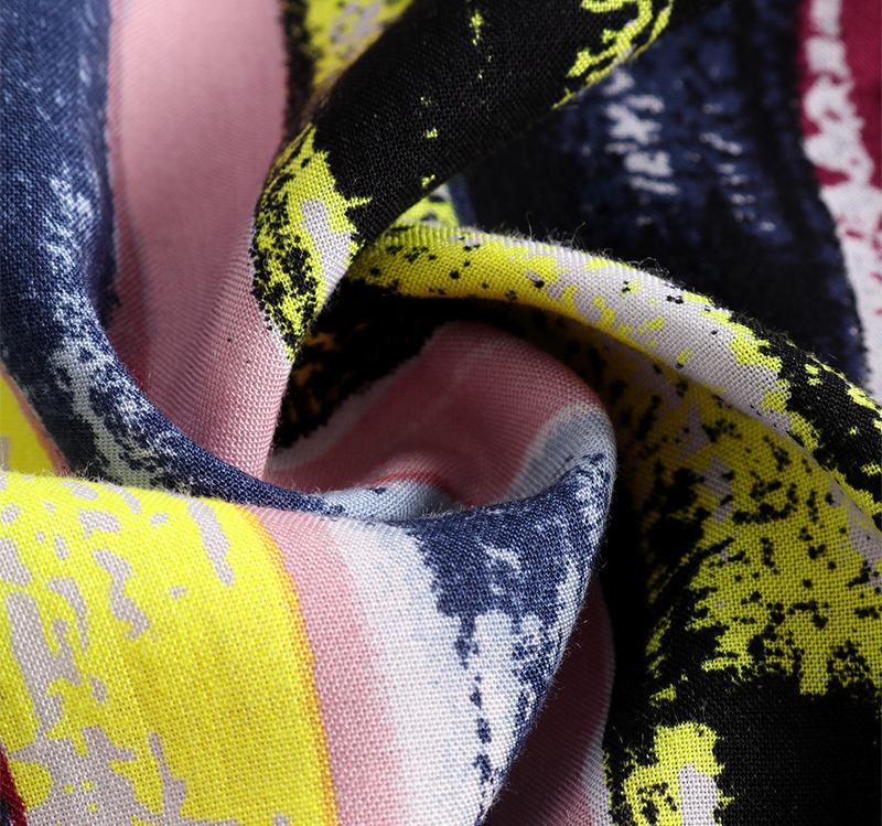 Chemise rayée hawaïenne à manches courtes respirante style décontracté hommes chemise