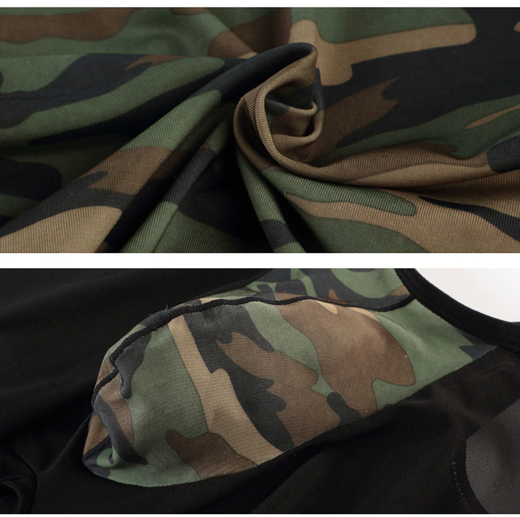 Camouflage Army Style Men Romper