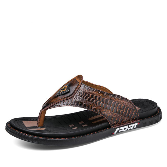Casual Leather Men Slipper Sandal