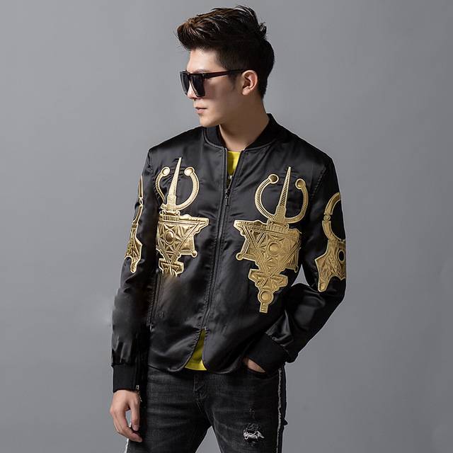 Ornament Patch Men Casual Jacket