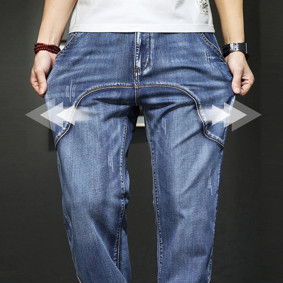 Baggy Straight Solid Casual Loose Jeans