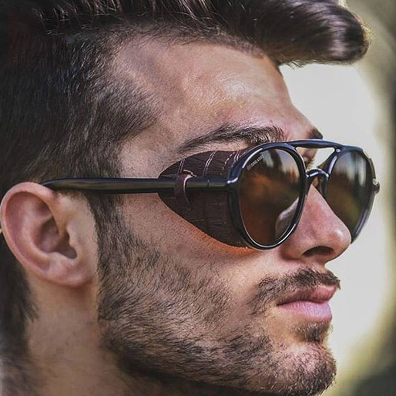 Cuero Decorado Estilo Punk Vidrio Vintage