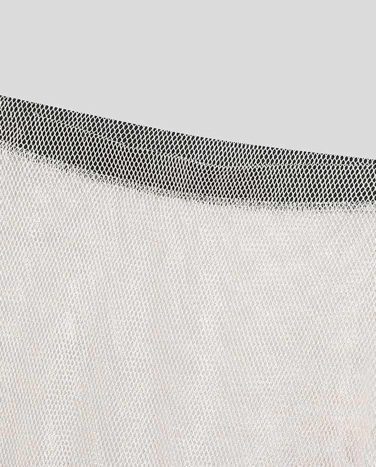 Pantalon de jogging élastique transparent en maille patchwork