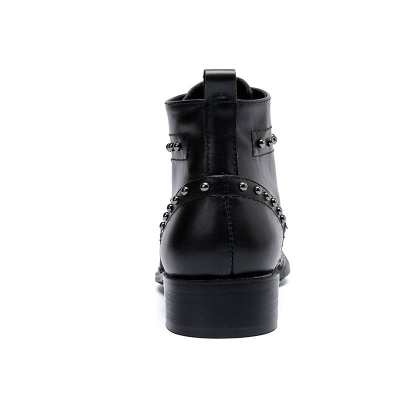 Bottines en cuir véritable à motif baroque au design luxueux pour hommes