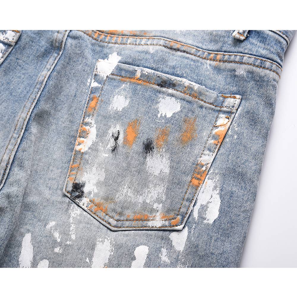 Hand Painted Denim Street Jeans