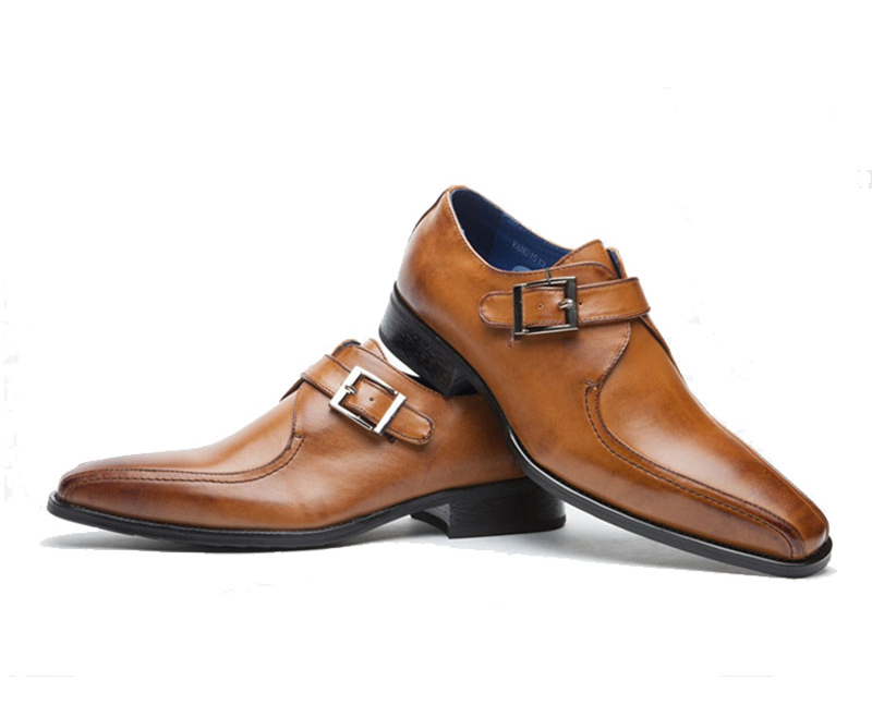 Mocasines de hombre de estilo casual de negocios con correa de hebilla sólida