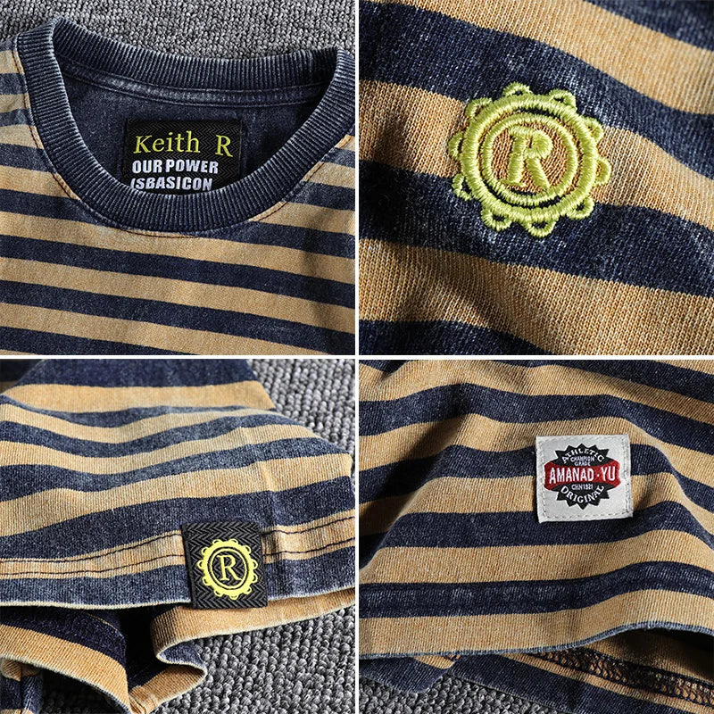 Simple Round Neck Striped T-Shirt