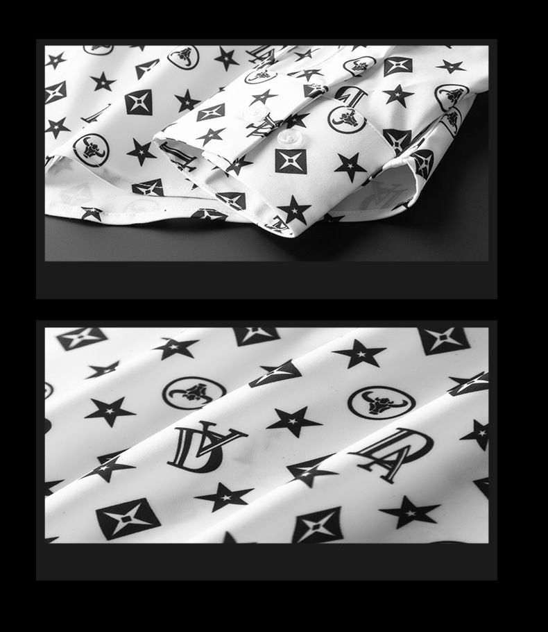 Camisa de manga larga con estampado de símbolo único