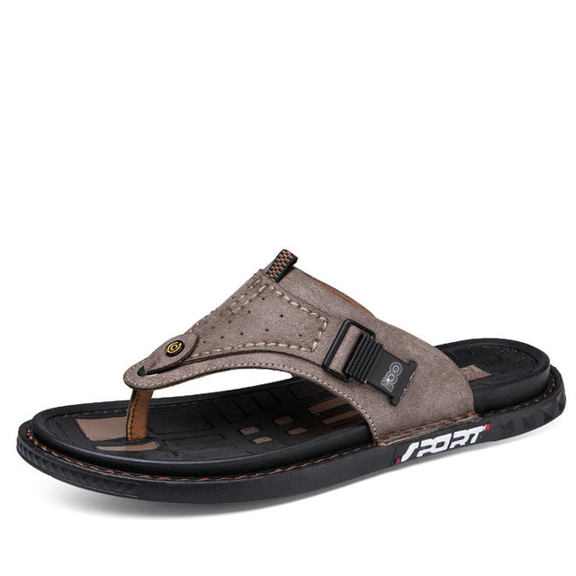 Casual Leather Men Slipper Sandal