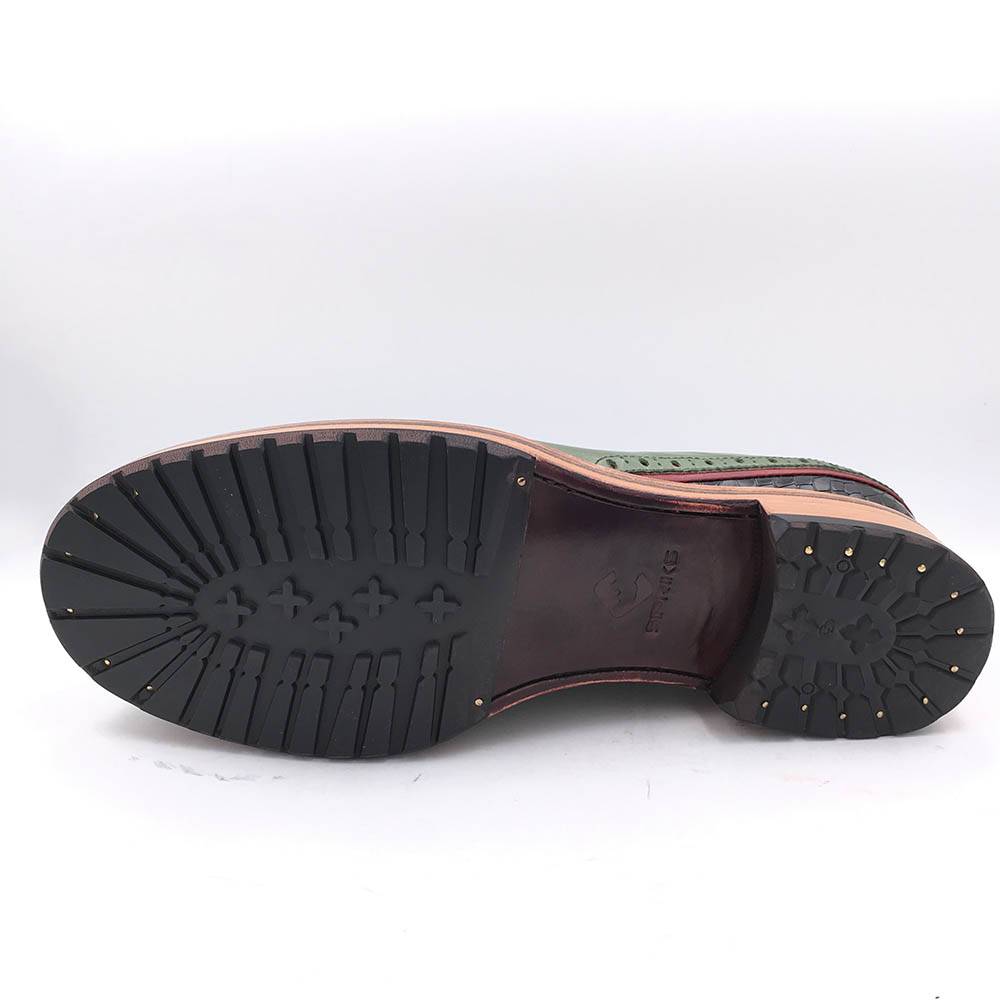 Unique Design Thick Round Toe Casual Men Leather Shoes