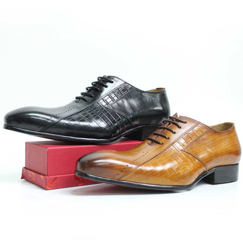 Luxury Italian New Fashion Lace Up Business Style Men Oxford Shoes