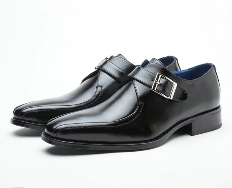 Mocasines de hombre de estilo casual de negocios con correa de hebilla sólida