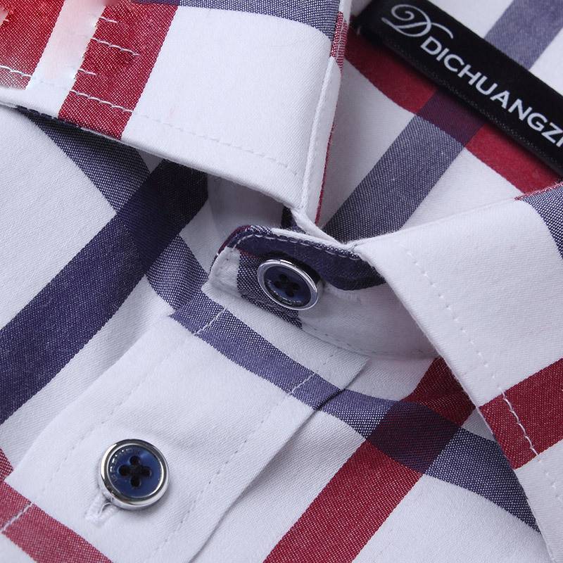 Casual Formal Checkered Long Sleeve Men Shirt