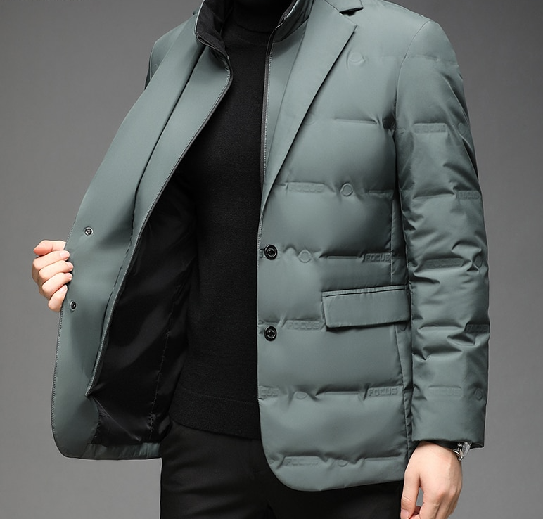 Padded Button Lapel Blazer