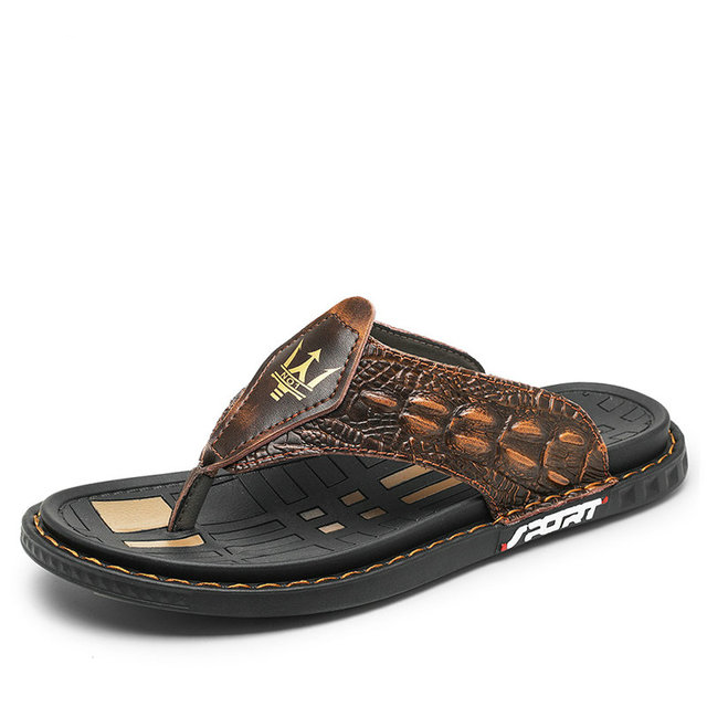 Casual Leather Men Slipper Sandal