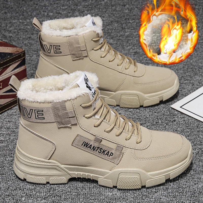 Bottines en cuir avec fourrure