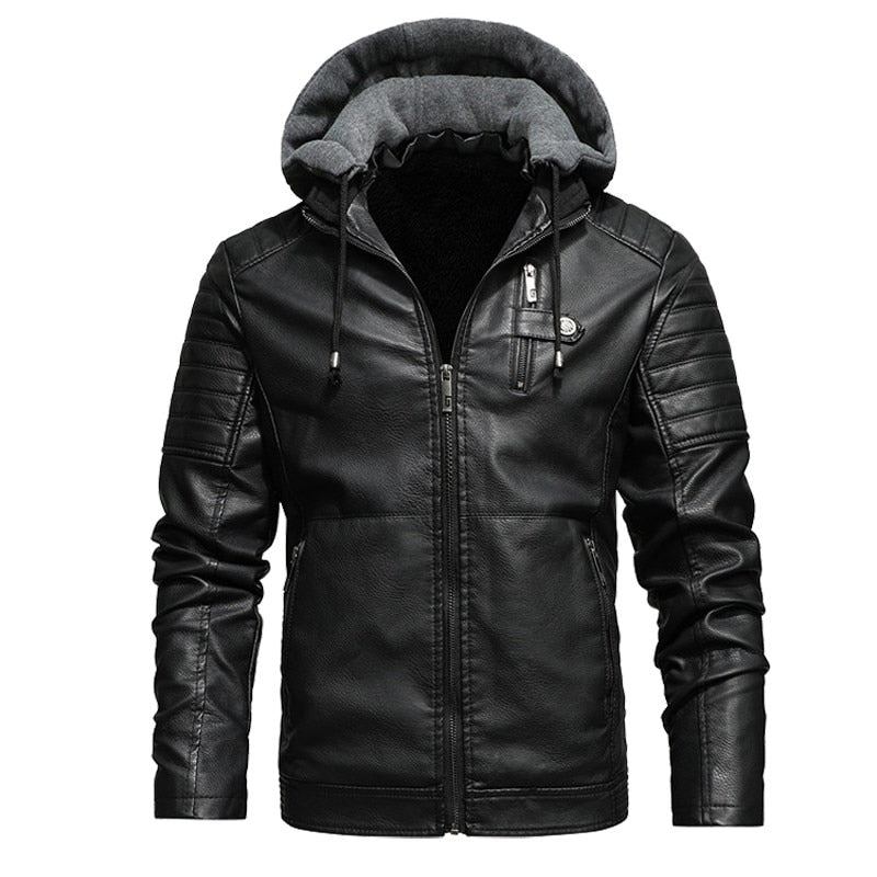 Sudaderas con brazo a rayas de cuero PU