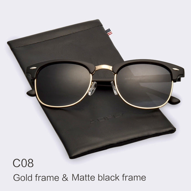 Unisex Classic Half Metal Polarized Sunglasses - FanFreakz