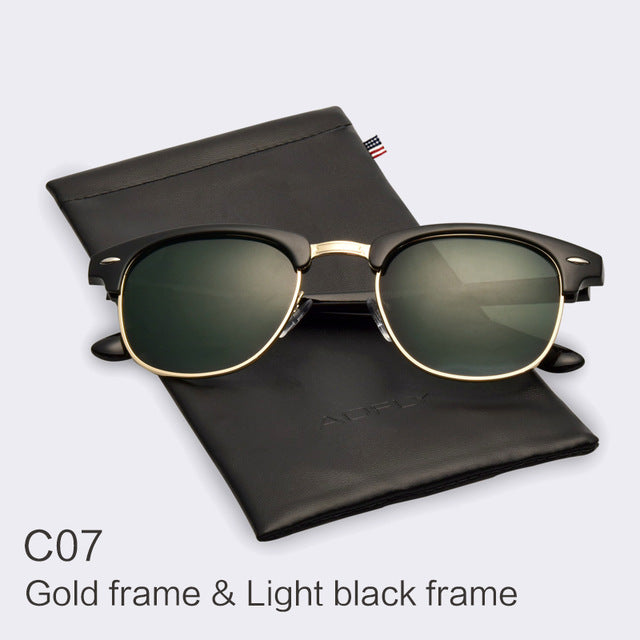 Unisex Classic Half Metal Polarized Sunglasses - FanFreakz