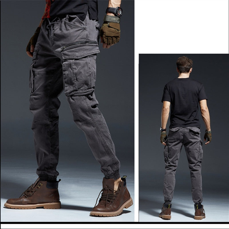 Ankle Length Solid Cotton Pants