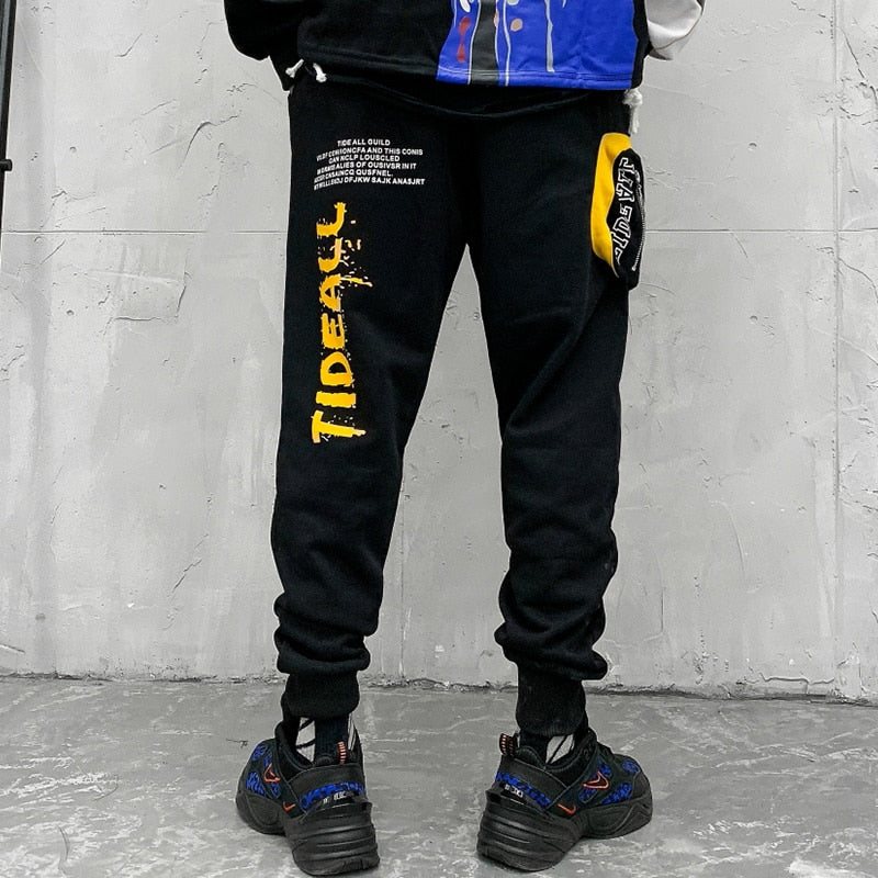 Baggy Élastique Hip Hop Style Imprimer Cordon Casual Hommes Pantalons