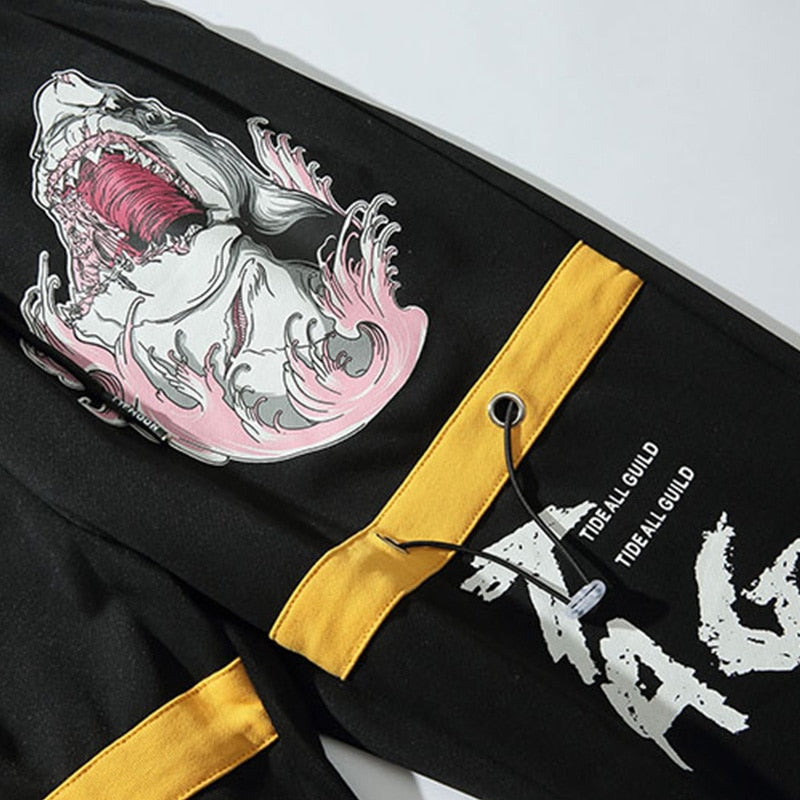 Baggy Élastique Hip Hop Style Imprimer Cordon Casual Hommes Pantalons