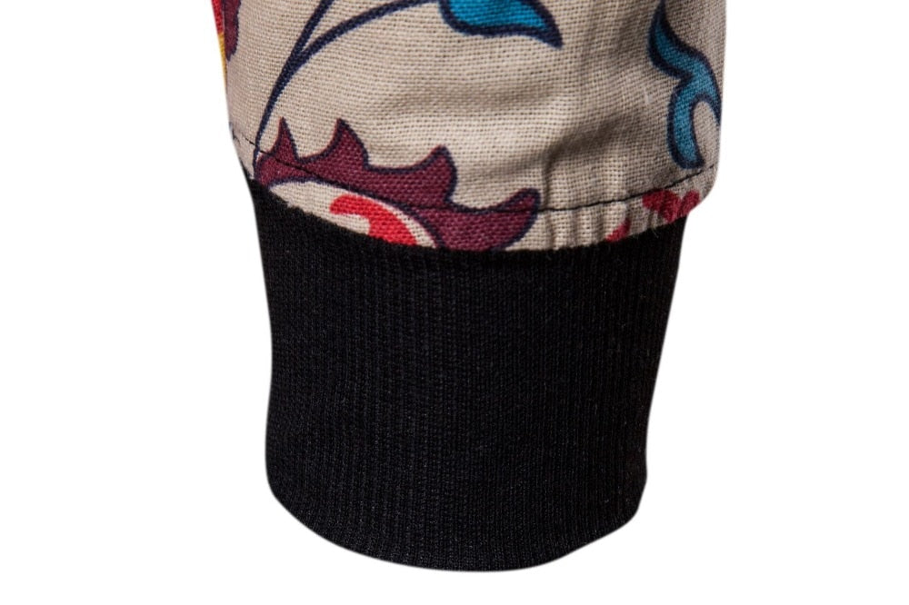 Autumn Chinese Flower Print Men Casual Jacket - FanFreakz