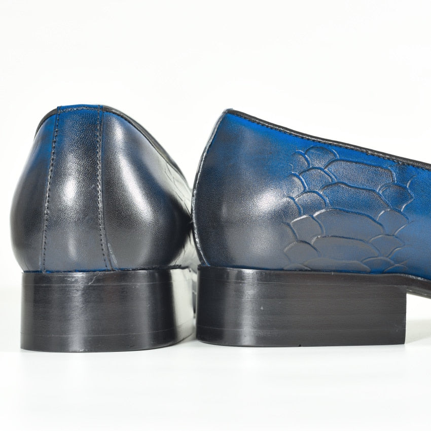 Mocassins décontractés bleu clair dégradé de couleur