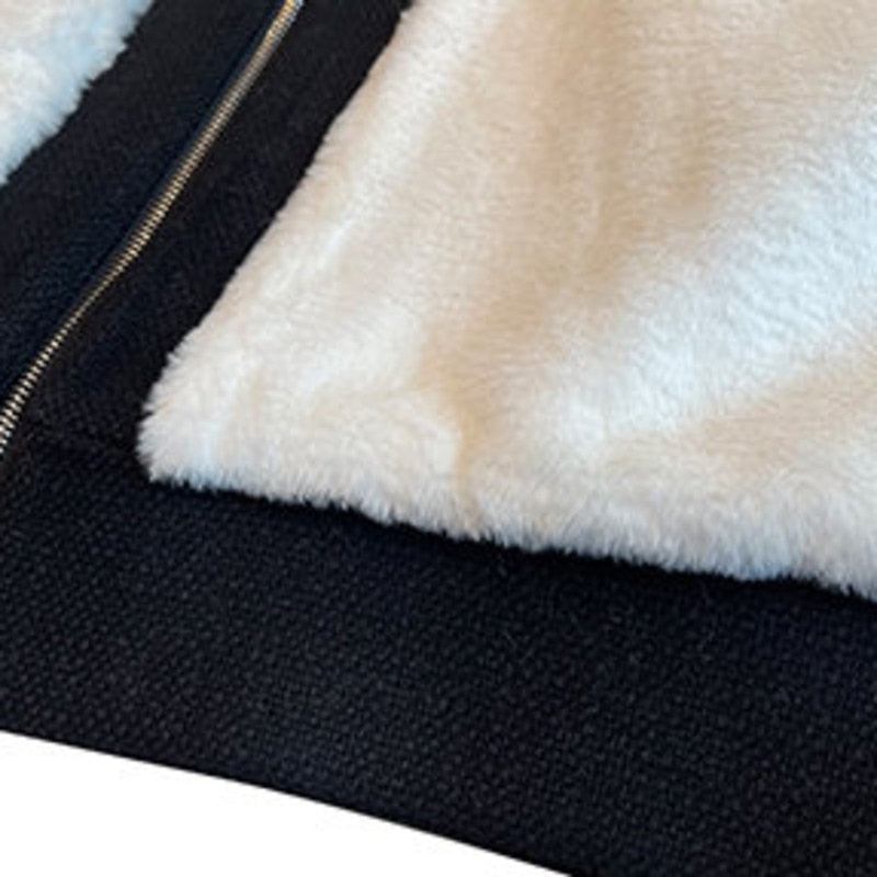 Chaqueta de dos colores contrastantes de empalme