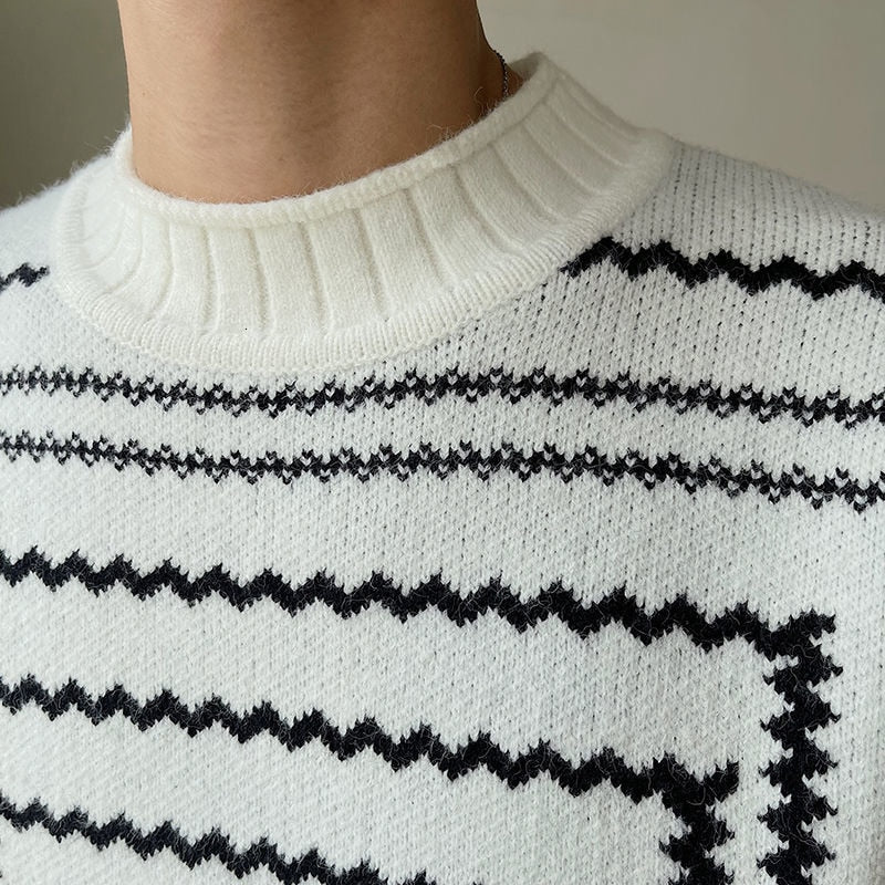 Raven Square Printed Pattern Sweater